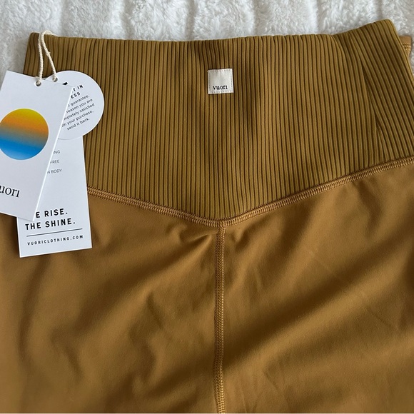 NWT-Vuori Tan Leggings High Waisted Breathe Interlock Fabric Performance Fit - Picture 6 of 11